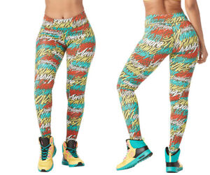 Zumba Be About Love Perfect Long Leggings - Teal ~  size Large, XL, XXL