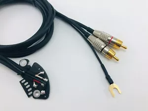 Rca Phono Kabel Technics Sl 1200 1210 MK2 MK3 MK5 Geschweißt PCB Black 130 CM 2N - Bild 1 von 9