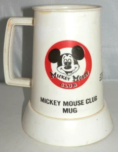 Vintage Walt Disney Productions Mickey Mouse Club Plastic Mug - Cup Stein 6" - Picture 1 of 8