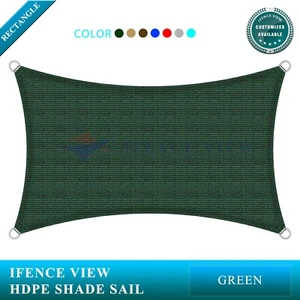 Toldo rectangular Ifenceview verde 13'x13'-13'x48' vela patio toldo - Imagen 1 de 46