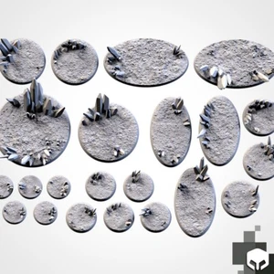 Warhammer 40K AOS Resin Base Toppers Wargaming Glass - Picture 1 of 10