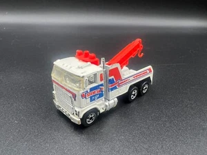 Vintage Hot Wheels Rig Wrecker White Blackwalls Bw 1983 Workhorses Malaysia - Picture 1 of 4