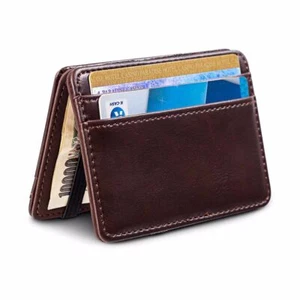 Bank Card Credit Card High Quality Leather Wallet Cash Holder Purse Money Pouch - Picture 1 of 15