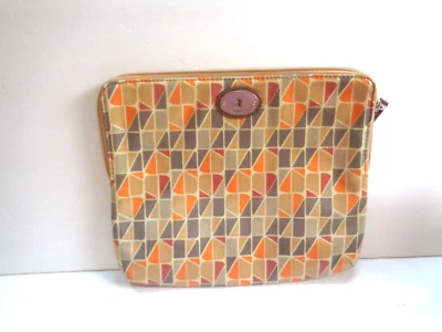 FUNDA TABLET FÓSIL LLAVE POR CREMALLERA IPAD ABSTRACTO BRONCEADO/ÓRGANO RECUBIERTO LONA Foto 1 de 4