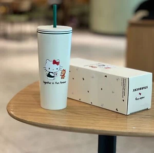 Hello Kitty x Starbucks 50th Anniversary Tumbler Stainless Steel 473ml from jp - Picture 1 of 5