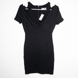 Bailey 44 Anthropologie Dress Petite S Black Short Sleeve Bodycon Cutout $178 - Picture 1 of 9