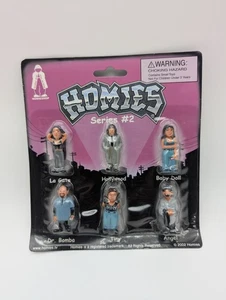 Homies Series #2 Confezione 6 Figurine Sigillate 2002 Tiny La Gata Dr Bomba MOC Vintage - Foto 1 di 5