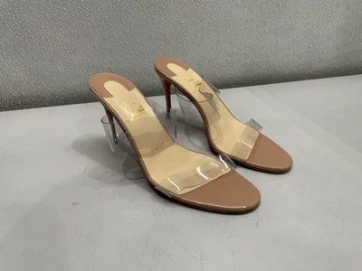 Christian Louboutin Just Nothing 85mm Patent Leather Mules W8.5 *Preowned* - Image 1 of 4