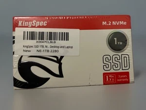 KingSpec M2 2280 PCIe Gen 4.0 x 4 M.2 NVMe 1TB Sealed Box!! - Picture 1 of 5