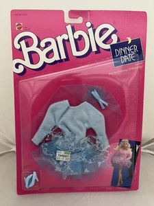 Vintage 1988 Barbie Dinner Date Fashions Blue Outfit NOS - Picture 1 of 7