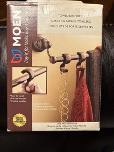 New Moen Towel Bar Hooks Old World Bronze DN9203OWB Contains 2 Hooks - Picture 1 of 5