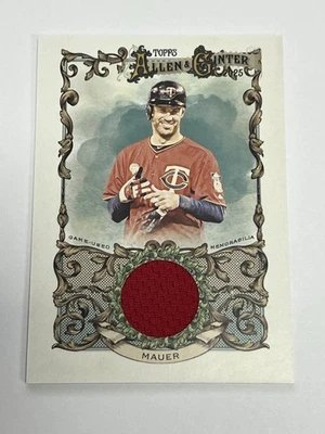 Joe Mauer 2025 Topps Allen & Ginter Full Size Jersey Relic #AGR-JMA Twins KG - Image 1 of 2