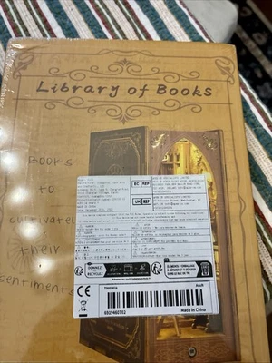 Hágalo usted mismo Kit de Rincón Final de Libro Biblioteca de Libros Estante Miniatura Rompecabezas de Madera Modelo 3D Foto 1 de 4