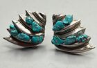 Vintage Mexico Sterling Silversmith Anton Clip On Earrings