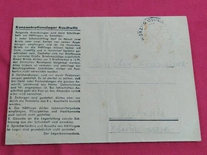 1942 Germania Auschwitz campo di concentramento KZ copertina lettera - Foto 1 di 10