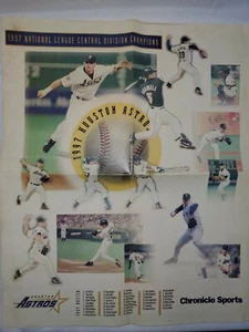1997 Central Division Champion Houston Astros Houston Chronicle Poster - Picture 1 of 7