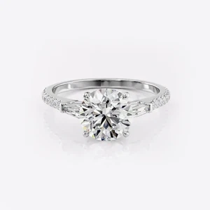 IGI Certified 1.90 Ct Lab Created Diamond Round Cut Wedding Ring 18k White Gold - Picture 1 of 13