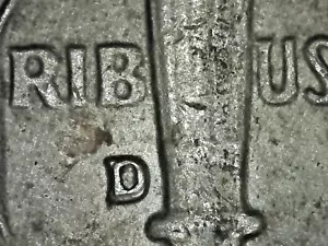 1964-D ROOSEVELT 90% SILVER AU/MS, RPMM: REPUNCHED MINT MARK VARIETY, CIRCULATED - Picture 1 of 3