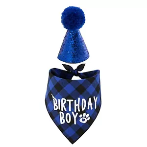 Dog Birthday Supplies,Pet Birthday Hat and Doggy Birthday Bandana3426 - Picture 1 of 7