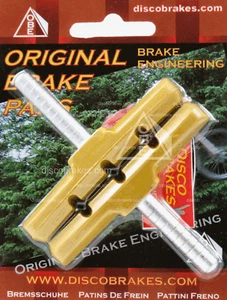 Yellow Cantiliver Brake Shoes, Shimano Altus Tourney Deore Acera, Powerful Canti - Picture 1 of 12
