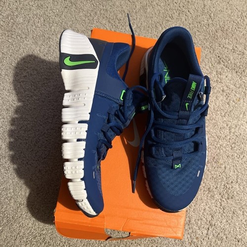 Nike Free Metcon 5 Blu Bianco Antracite Scarpe da Ginnastica DV3949 401 Uomo Taglia UK 7 5