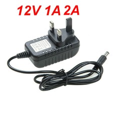 DC/AC 12V 1A 2A Power Supply Charger Adapter for LED Light Strip Camera UK Plug