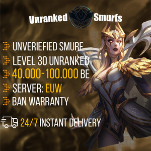 League of Legends Smurf EUW 40-100k Be Lol Guide Lvl 30+ Unverified Unranked 
