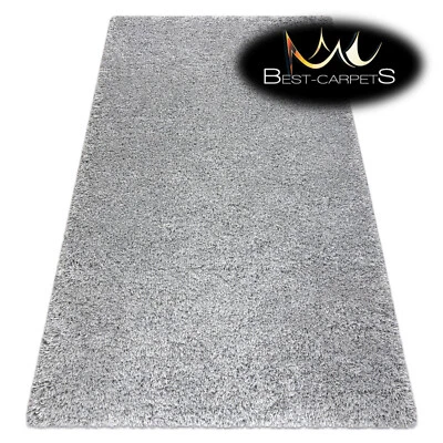 Amazing Modern Rug SUPREME Shaggy 5cm, soft, single-colour, SILVER Best Quality - Image 1 of 4