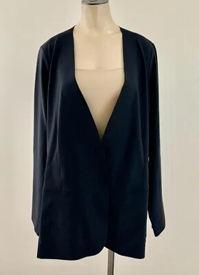 ATHLETA AVENUE NWOT Womens Sz 20 Black Stretch Snap Button Pocket Travel Blazer - Image 1 of 4
