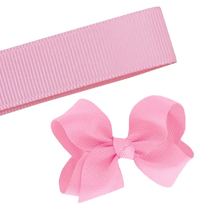 5 Yards Solid True Pink Grosgrain Ribbon Yardage DIY Crafts Bows USA - Image 1 of 2
