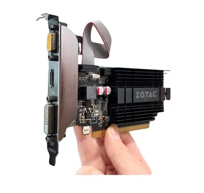 Scheda video nvidia geforce gt 710 1GB gddr3 grafica pci express hdmi vga dvi pc - Immagine 1 di 4