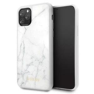 Coque rigide blanche Guess Marble Collection Apple iPhone 11 Pro housse de protection - Photo 1 sur 7