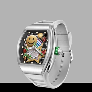 CARNIVAL Men Automatic Watch Tonneau Mechanical Wristwatch Christmas Dial43*51mm - Picture 1 of 8