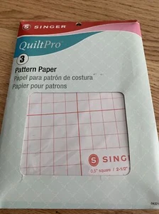 Quilt pro Pattern Paper By Singer 3 Sheets , 22.5” X 27.5” - Picture 1 of 7