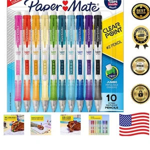 Colorful Barrel Assortment: Clearpoint 0.7mm Mechanical Pencils, Pack of 10 - Picture 1 of 9