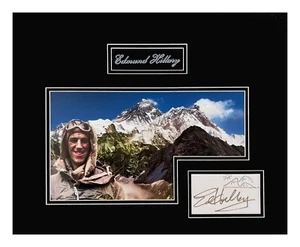 Edmund Hillary Signature Museum gerahmt ausstellungsfertig - Bild 1 von 3