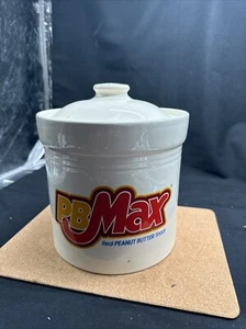 VINTAGE PFALTZGRAFF PB MAX REAL PEANUT BUTTER SNACK CERAMIC COOKIE JAR CANISTER - Picture 1 of 10