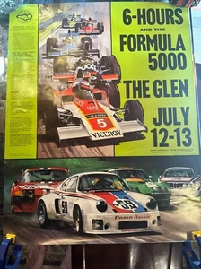 1975 6- Hours- Formula 500 Watkins Glen Porsche Turner Orig Rare Car Poster - Picture 1 of 5
