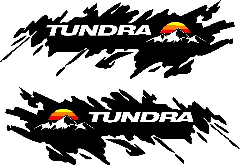 兼容 TRD 丰田苔原床边图形贴花卡车 L&R 侧面  — 第 1/1 张图片