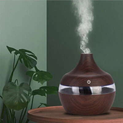 Wood Grain Oil Humidifier Air Diffuser USB LED Ultrasonic Aroma Aromatherapy - Image 1 of 4