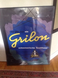 Original Vintage Plakat Grilon Swiss Textile 1954 Walter Grieder - Bild 1 von 11