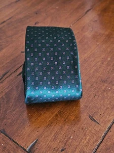 Cravatta Oscar de La Renta in seta verde bosco stampa floreale - Foto 1 di 7