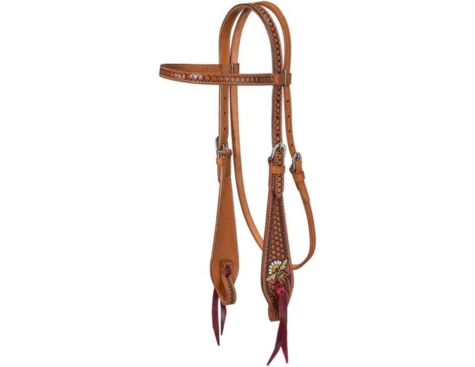 Diadema de abeja plateada Royal Headstall cuero talla única marrón 45-9630 Foto 1 de 1