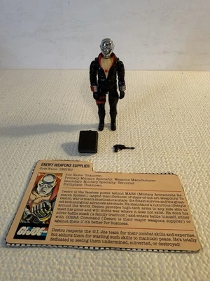 Destro V1 100% completo G.I. Boneco de ação vintage Joe 1983 Hasbro - Imagem 1 de 4