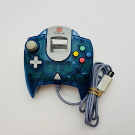 Sega Dreamcast Clear Blue HKT-7700 Controller For Console Game System Working