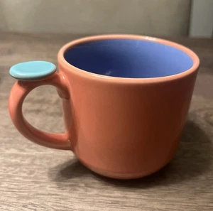 Lindt-Stymeist Colorways Thumbprint Mug or Cup Salmon, Blue & Teal Stoneware - Picture 1 of 4