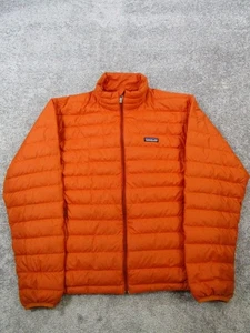 Patagonia Jacket Mens Medium Orange Down Sweater Insulated Puffer * - Picture 1 of 15