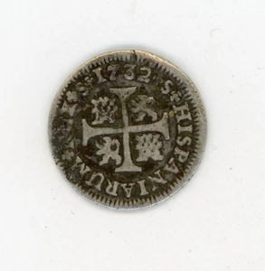 Spain España 1/2 Real 1732 Sevilla PA KM 350.1 VF - Picture 1 of 2