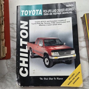 Chilton's Toyota Repair Manual 1989-1996 Land Cruiser 4Runner T100 Tacoma 4WD - Foto 1 di 7