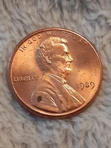 1989 No Mint Mark Penny Thick Rim Strike Off Centered Die Clash Errors - Picture 1 of 24
